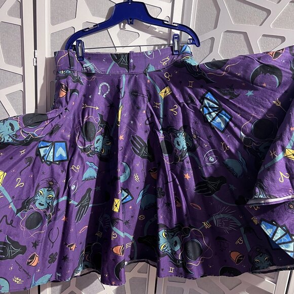 PUG Pinup Couture Fortune Teller Full Circle Skirt with belt 3X - Picture 6 of 9